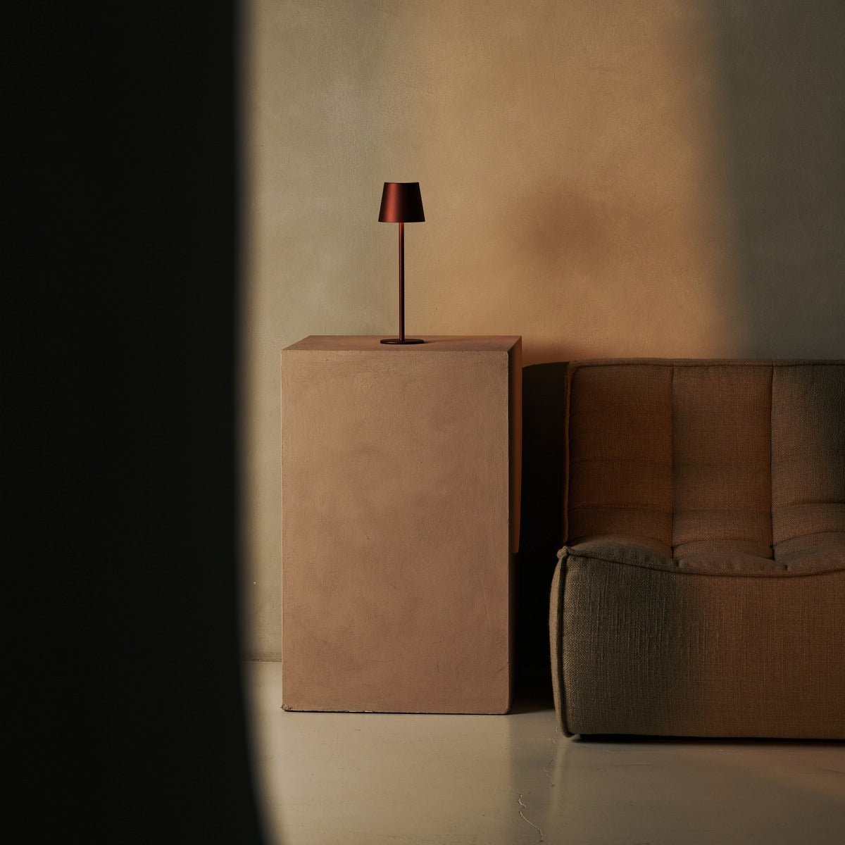 Tavellio-Amsterdam - Jasper Bronze - Draadloze lamp met batterij L metaal, dimable & 3 lichtstadia