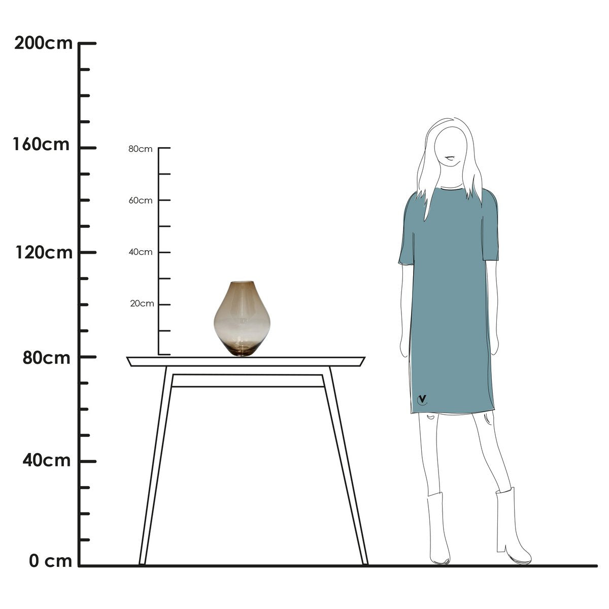 Vase the World - Vaas - Lesse taupe