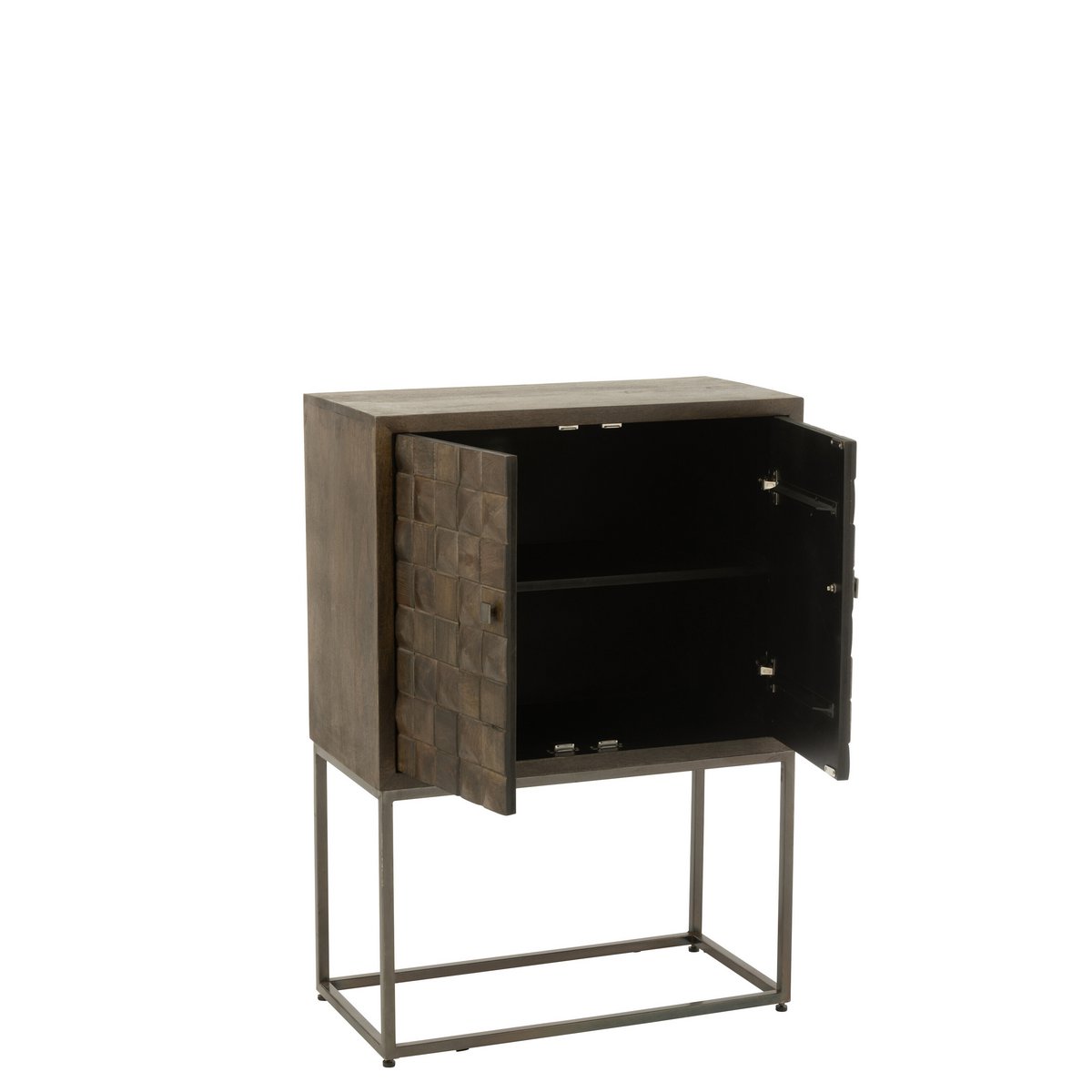 J-Line - Kast 'Pino' (Hout, Grijs)