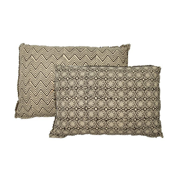 Mrs. Bloom - Sierkussen 'Evissa' (60cm x 40cm, Zwart)