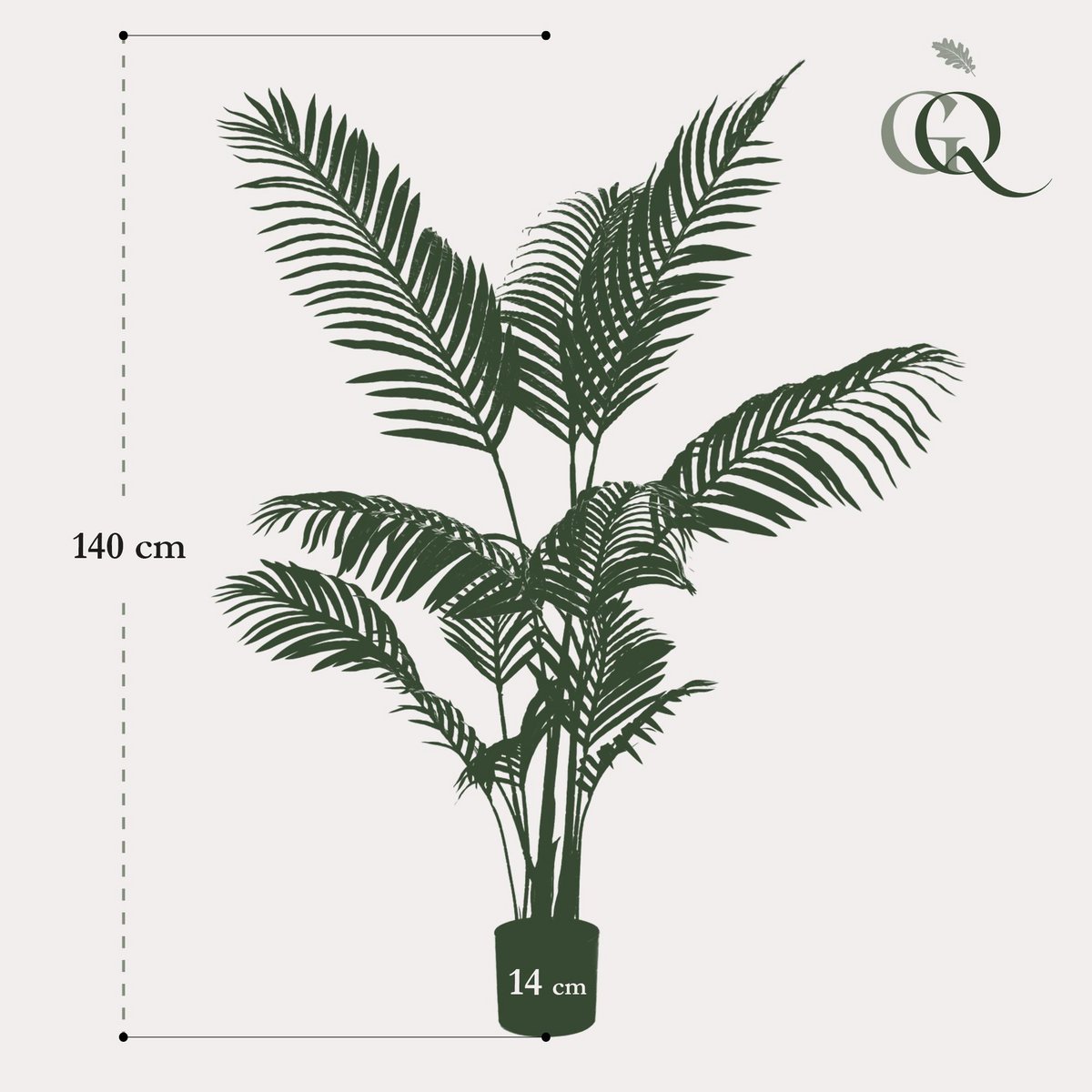 Green BoutiQ - Kunstplant - Howea Forsteriana - 140 cm