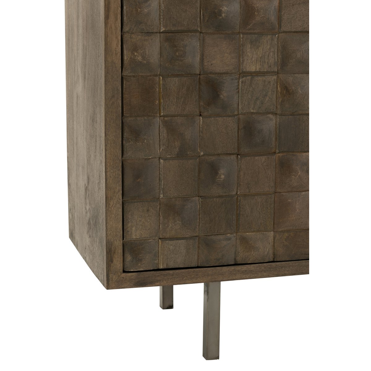 J-Line - Kast 'Pino' (Hout, Grijs)