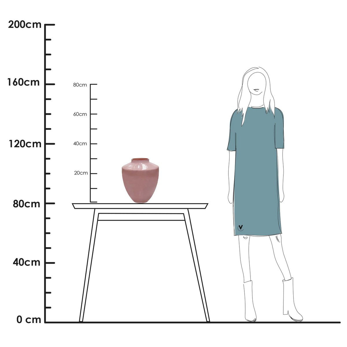 Vase the World - Vaas - Tugela pastel pink