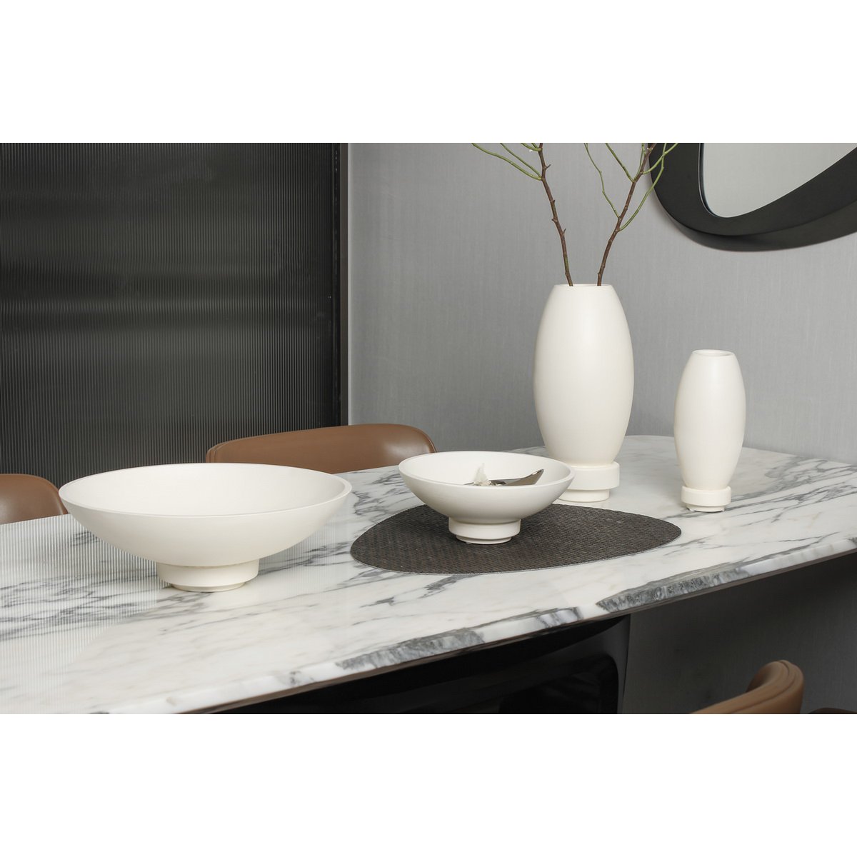 Element Accessories - Innovatieve moderne vaas, microcement, Top Design, RUD22WH