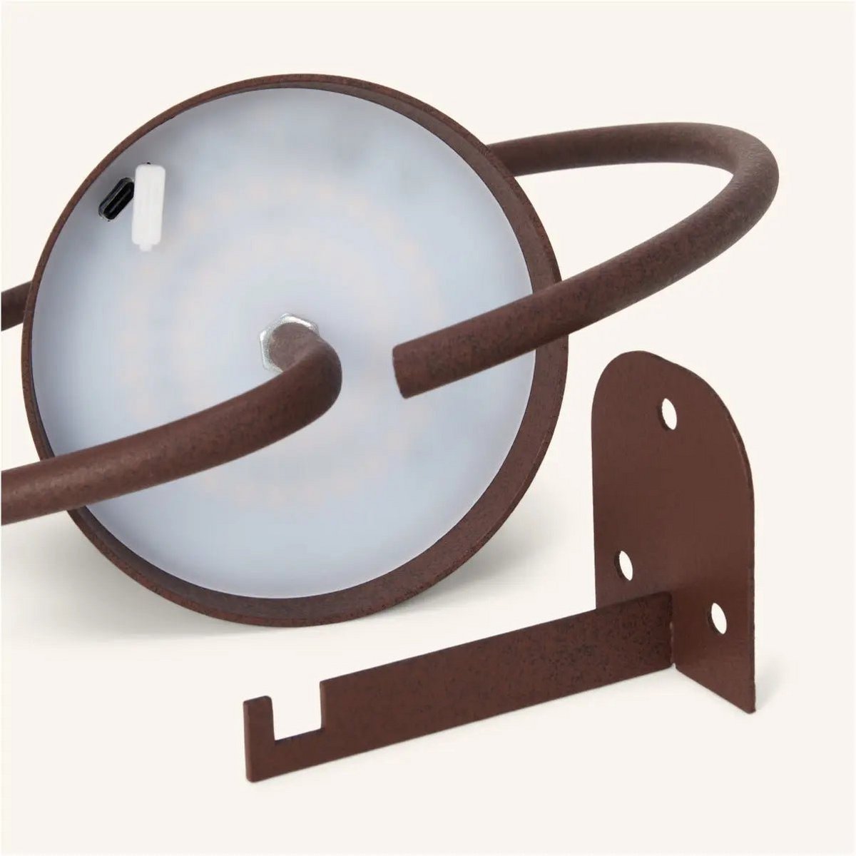 Tavellio-Amsterdam - Cielo donkerbruine oplaadbare metalen wandlamp – draadloos, dimbaar en stijlvol