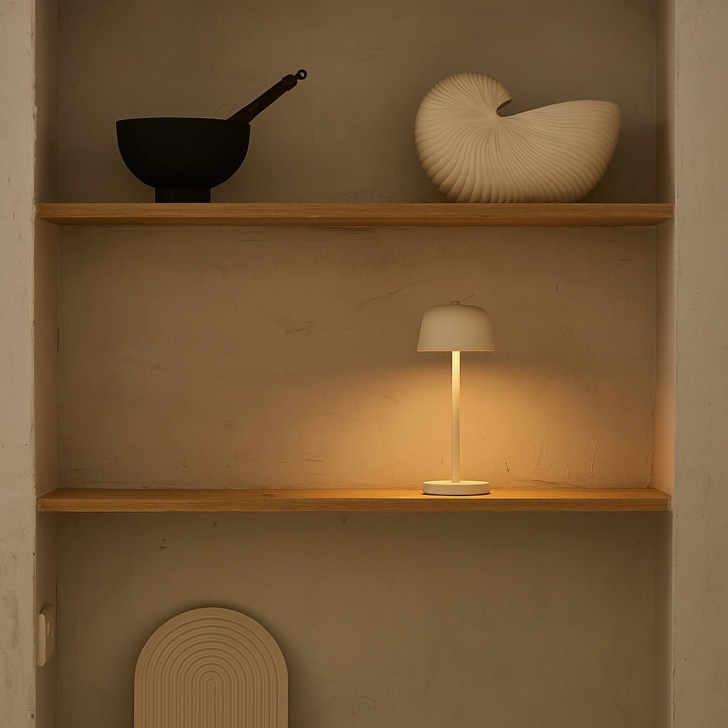 Tavellio-Amsterdam - Anton vanille oplaadbare tafellamp | Stijlvolle en draadloze verlichting