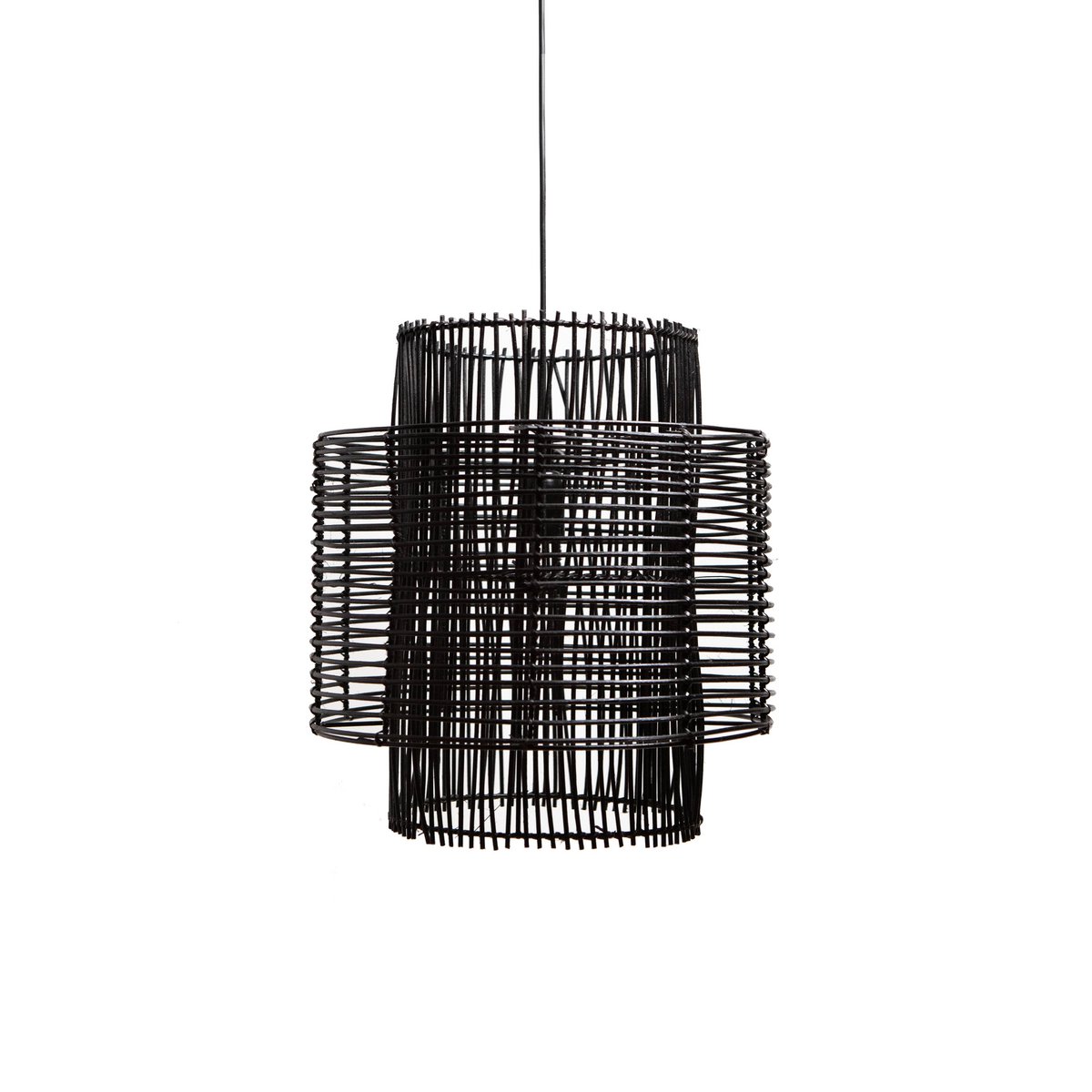 1304 Design - Hanglamp BRANDON mat zwart Ø40x45cm