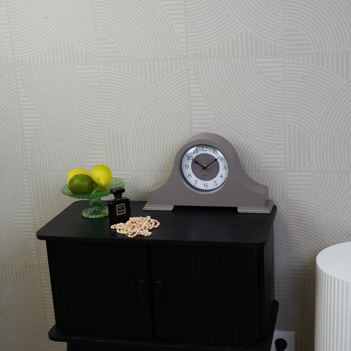 Housevitamin - Klok - mantel klok- taupe - 36x8,5x20 cm