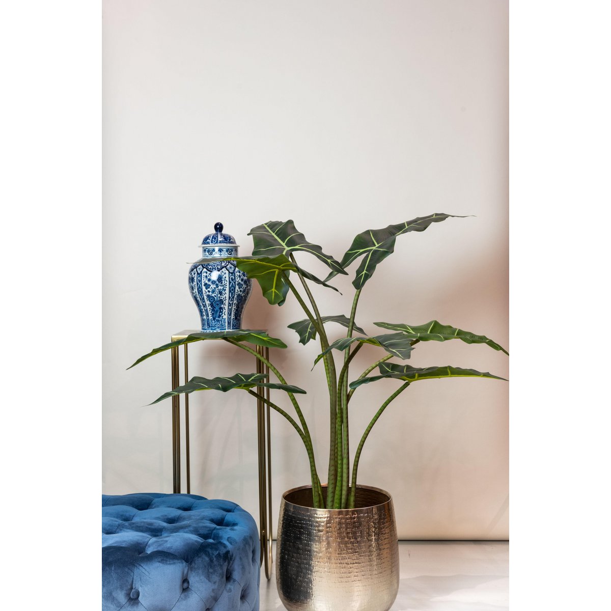 Green BoutiQ - Kunstplant - Alocasia Frydek - Olifantsoor - 120 cm