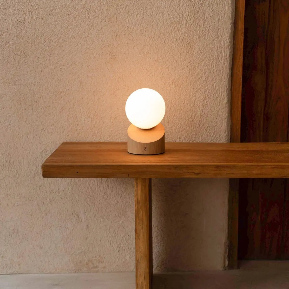 Tavellio-Amsterdam - Morris lichtbruin stijlvol oplaadbare lamp-draadloos, dimbaar, milieuvriendelijk ontwerp