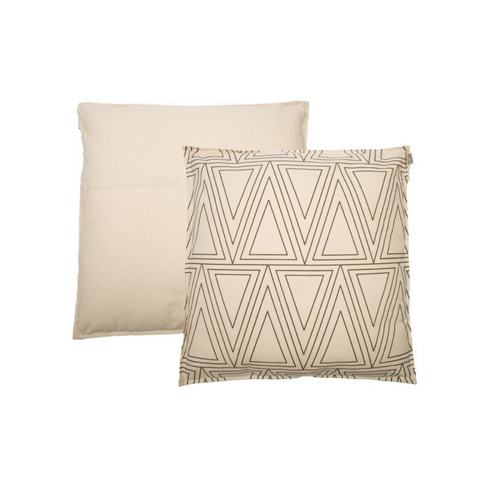 Mrs. Bloom - Sierkussen 'Noa' (60cm x 60cm, Wit/Zwart)