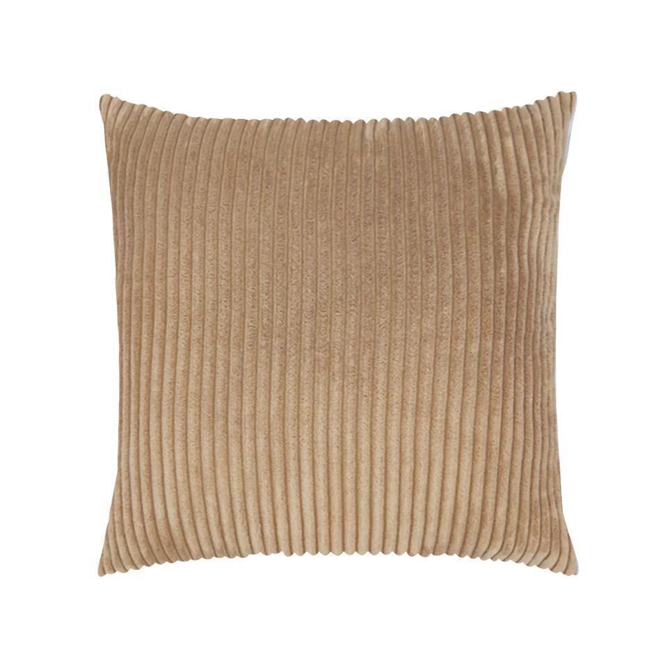 By Javy - Kussenhoes Zachte Rib - Lichtbruin