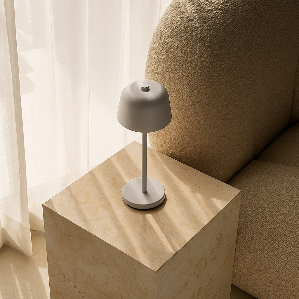 Tavellio-Amsterdam - Anton Shadow Gray Oplaadbare tafellamp | Stijlvolle en draadloze verlichting