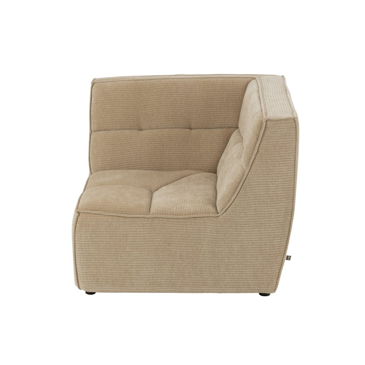 J-Line - HoekFauteuil Grid Populierenhout/Mousse Donker Beige