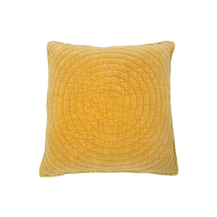 Mrs. Bloom - Fluwelen sierkussen 'Jessica' (45cm x 45cm, Mosterd)