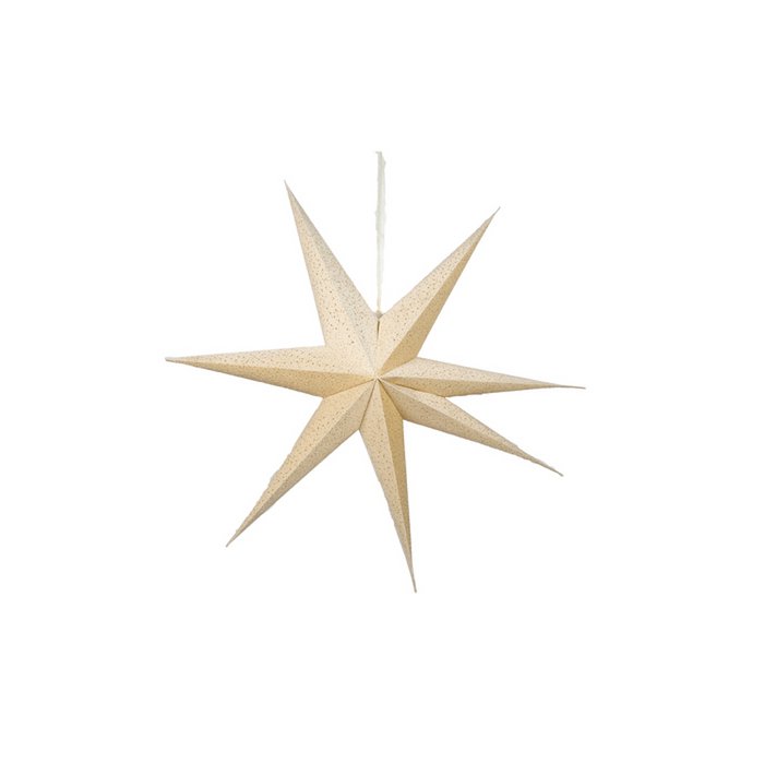 Mrs. Bloom - Decoratie Ster L gebroken wit/goud fluweel