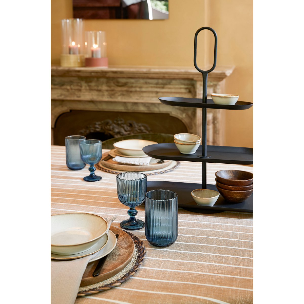 Mica Decorations - Rama Etagere 3 Laags - L48 x B20 x H55 cm - Metaal - Zwart