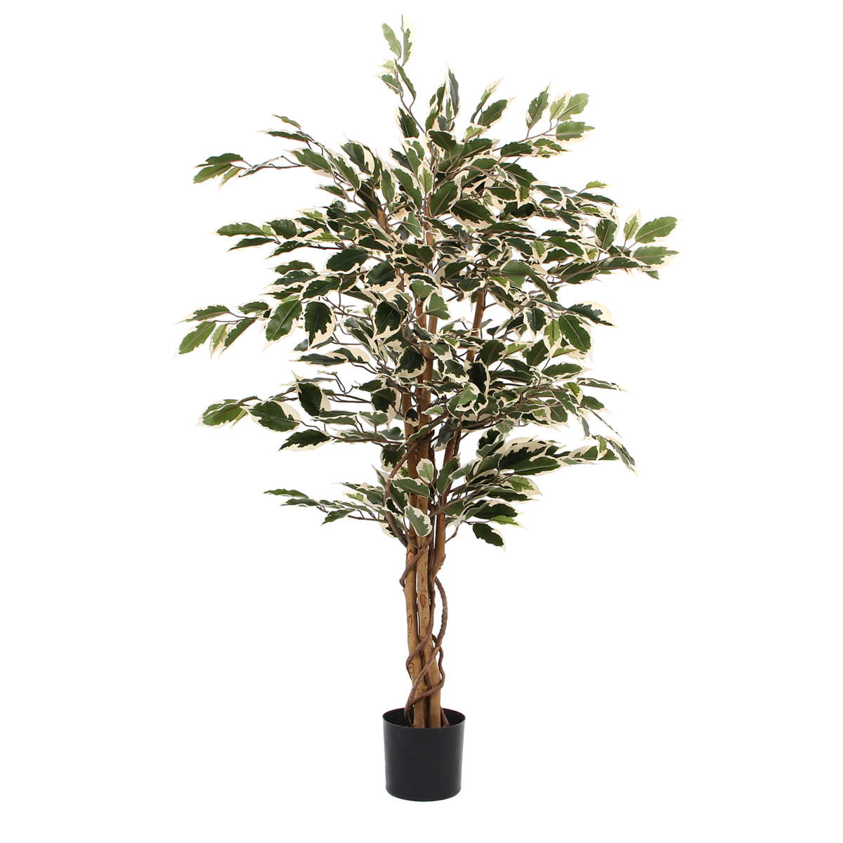 Mica Decorations - Ficus Kunstplant - H110 x Ø70 cm - Groen Bont