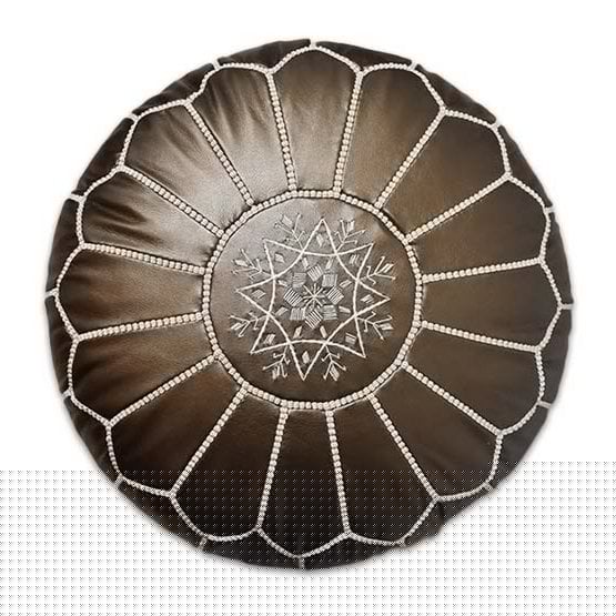 Poufs & Pillows - Marokkaanse poef - brons - gevuld geleverd