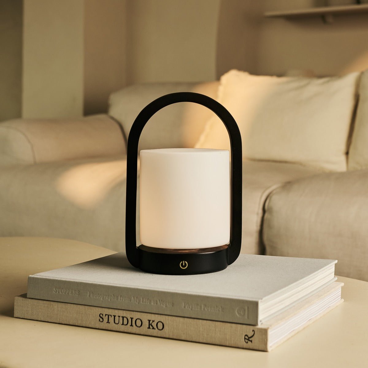 Tavellio-Amsterdam - George donkerbruine houten lamp – oplaadbaar, dimbaar en draagbaar