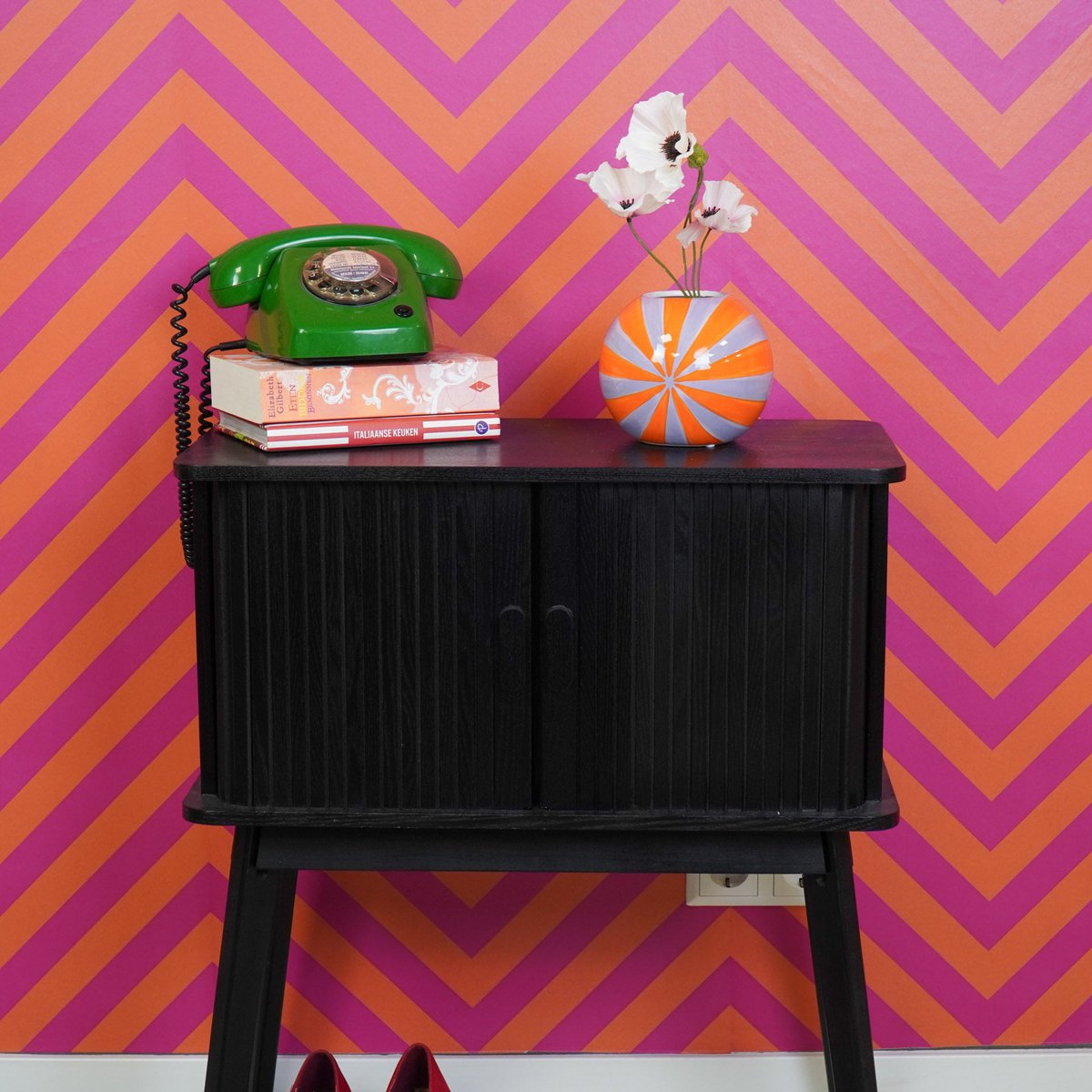 Housevitamin - Vaas - Bloemvaas Swirl - Orange/Lilac - 15x15x15cm