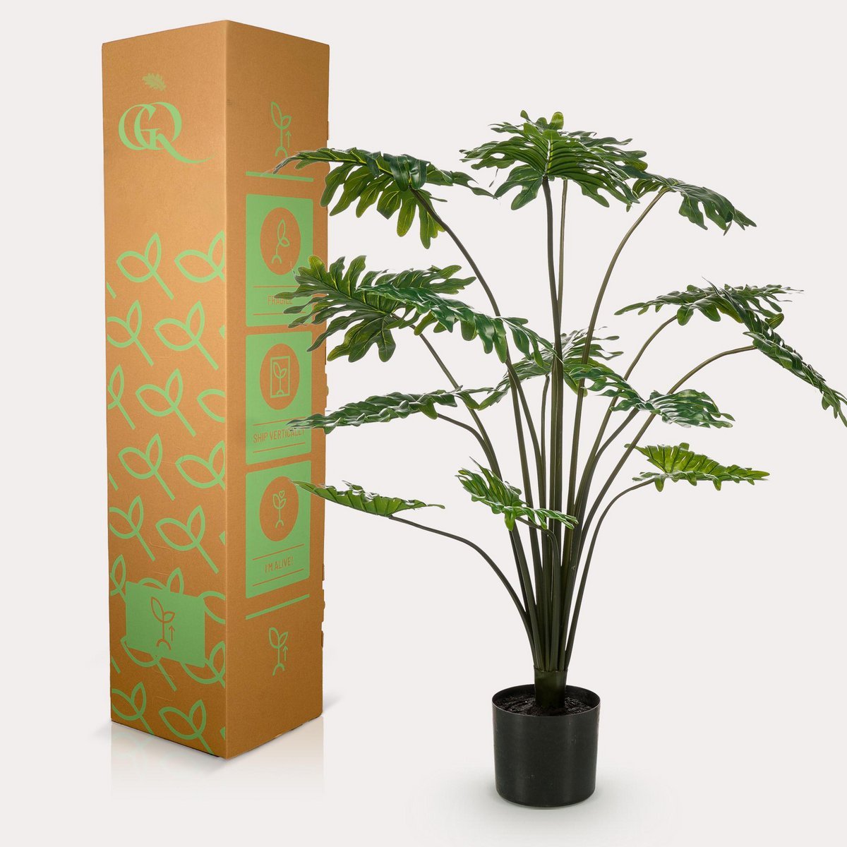 Green BoutiQ - Kunstplant - Philodendron - 105 cm