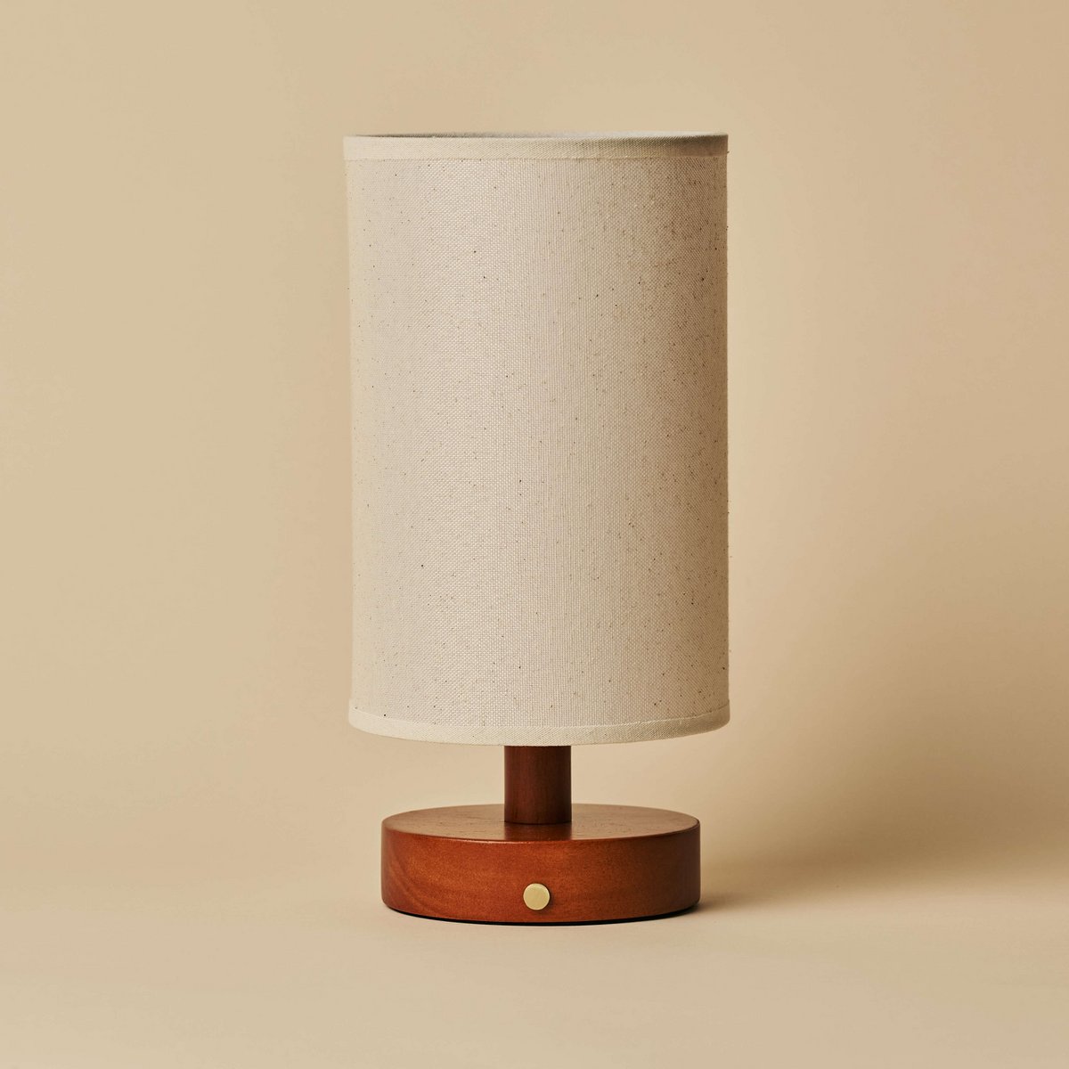 Tavellio-Amsterdam - Ben kastanje bruin houten tafellamp - Oplaadbaar en dimbaar