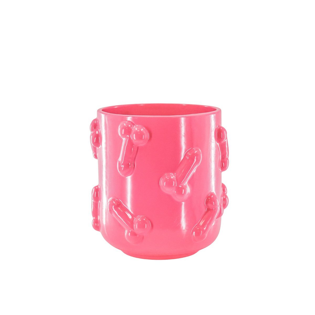 Housevitamin - Pot - Dick - Keramiek - Roze - 17,5x17,5x17,5cm