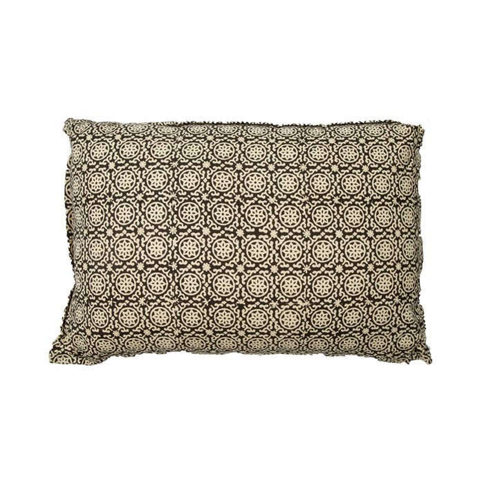 Mrs. Bloom - Sierkussen 'Evissa' (60cm x 40cm, Zwart)