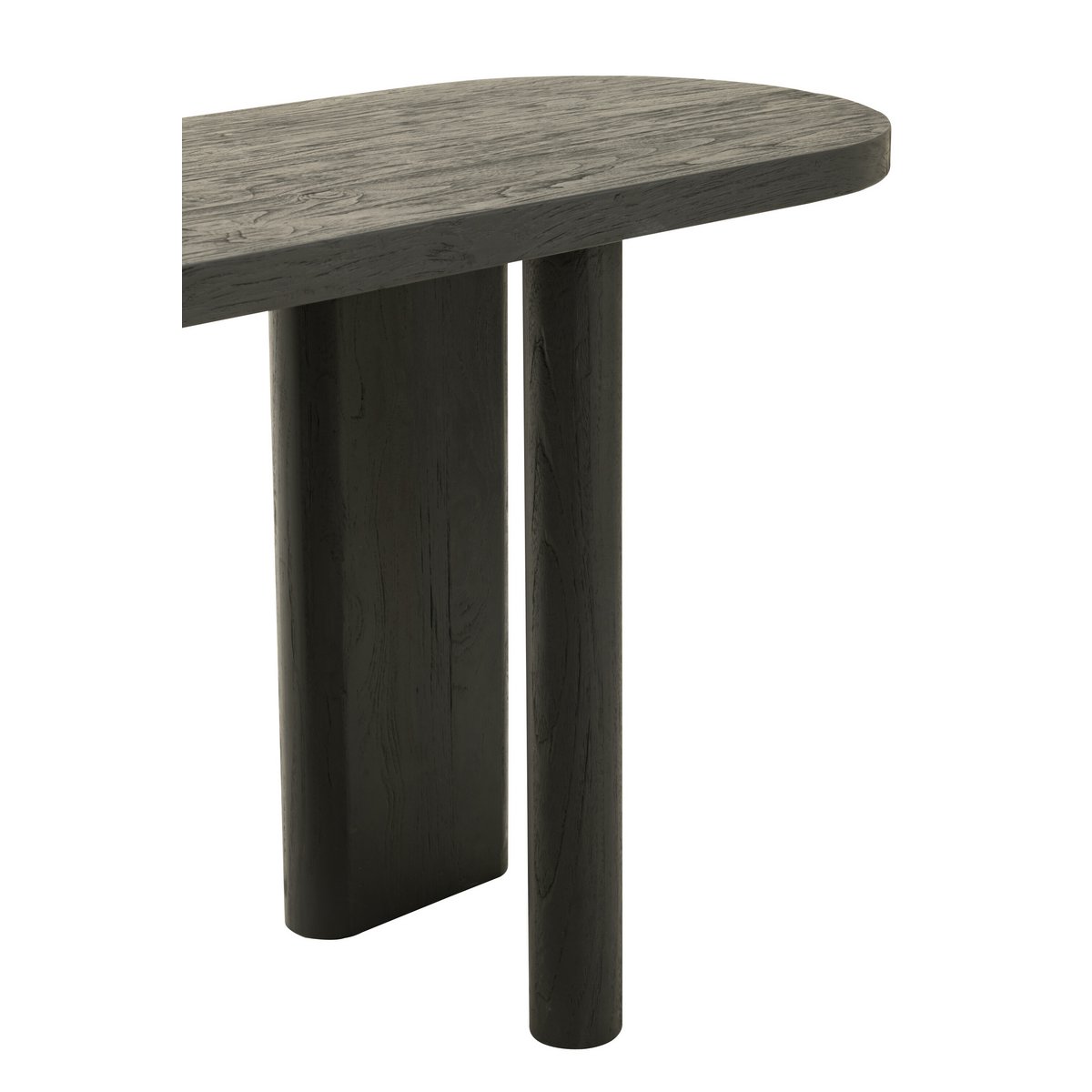 J-Line - Sidetable 'Teak' (Zwart, Hout)