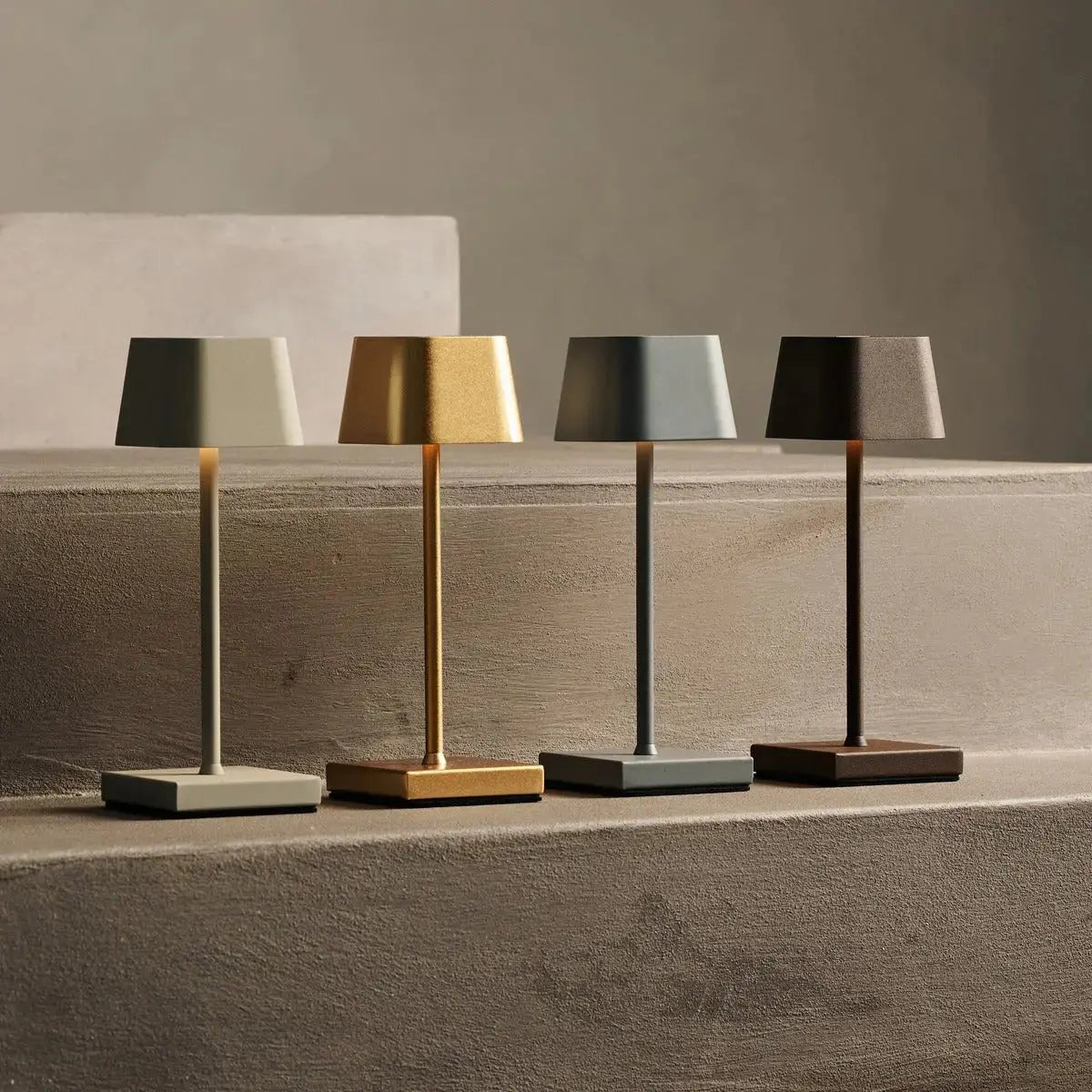 Tavellio-Amsterdam - Sarphati Mini Gold - Draadloze tafellamp