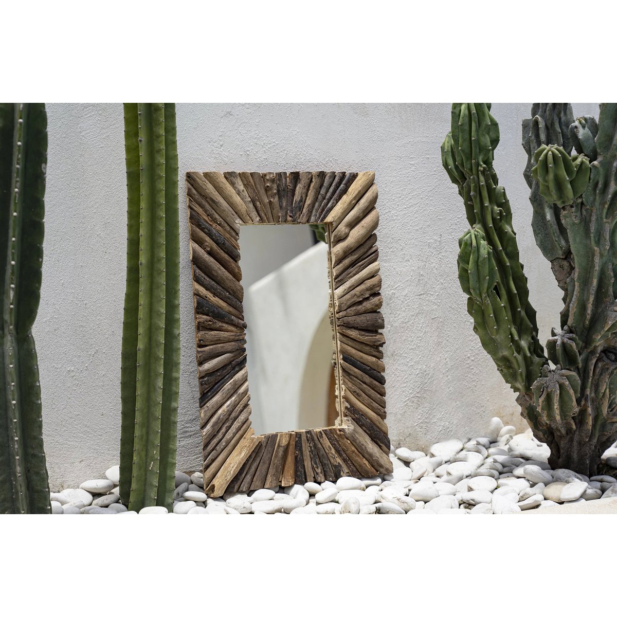 Bazar Bizar Living - De Driftwood Framed Spiegel - Naturel - M