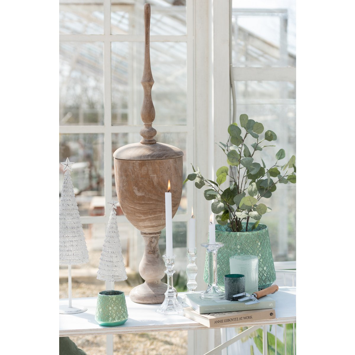 J-Line - Kandelaar Bol - Glas - Transparant - Large