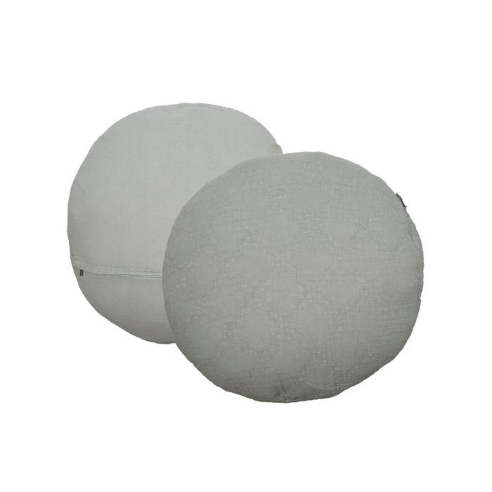 Mrs. Bloom - Katoenen sierkussen 'Jade' (60cm, Oud blauw)