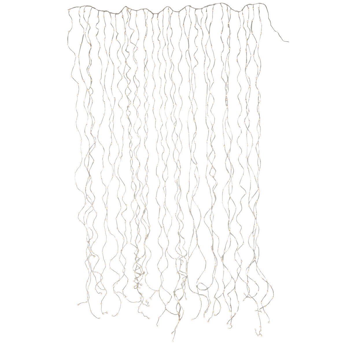 J-Line Kerstverlichting Gordijn 2X3m Zilver 1020Led Warm Wit