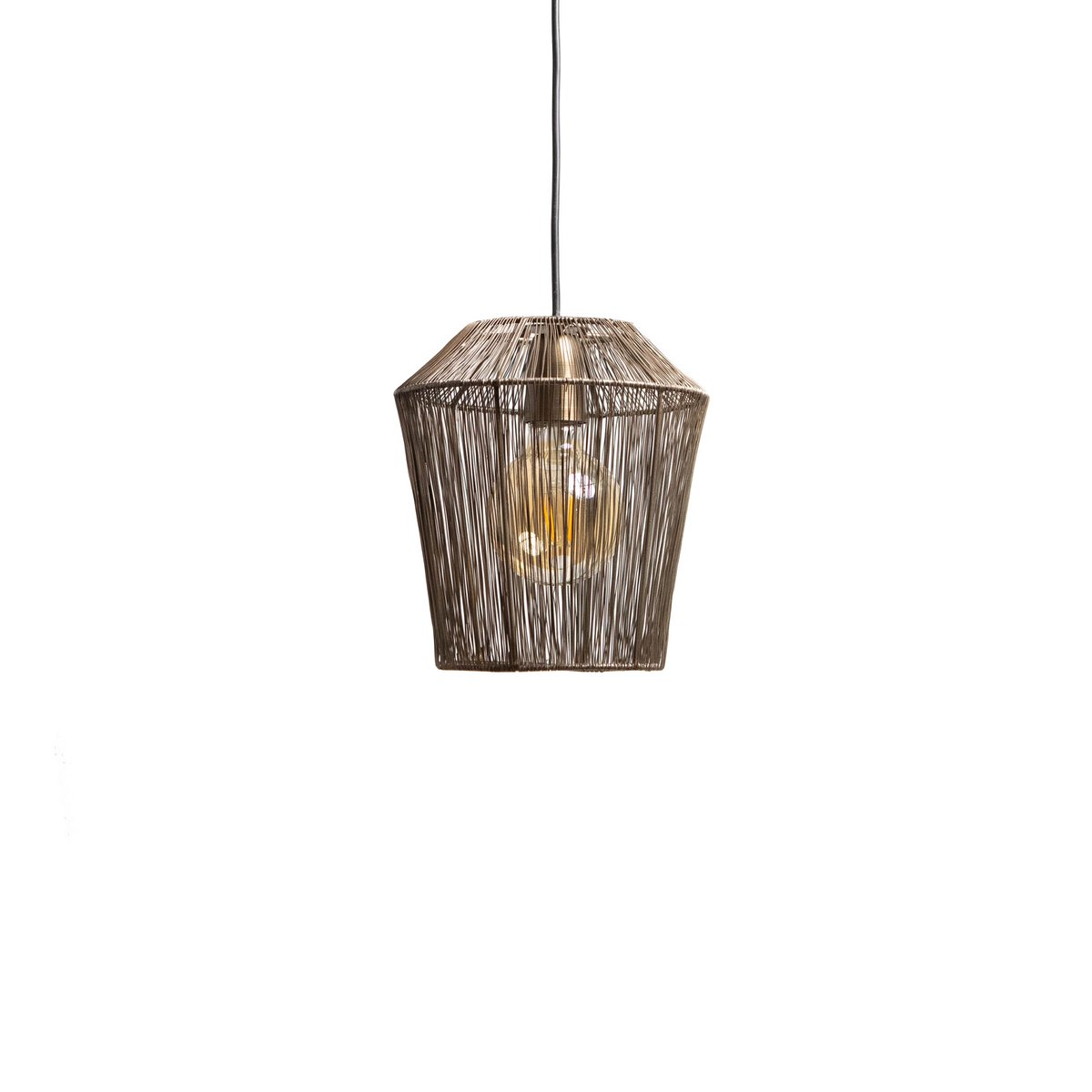 1304 Design - Hanglamp MILA antiek brons Ø33x36cm