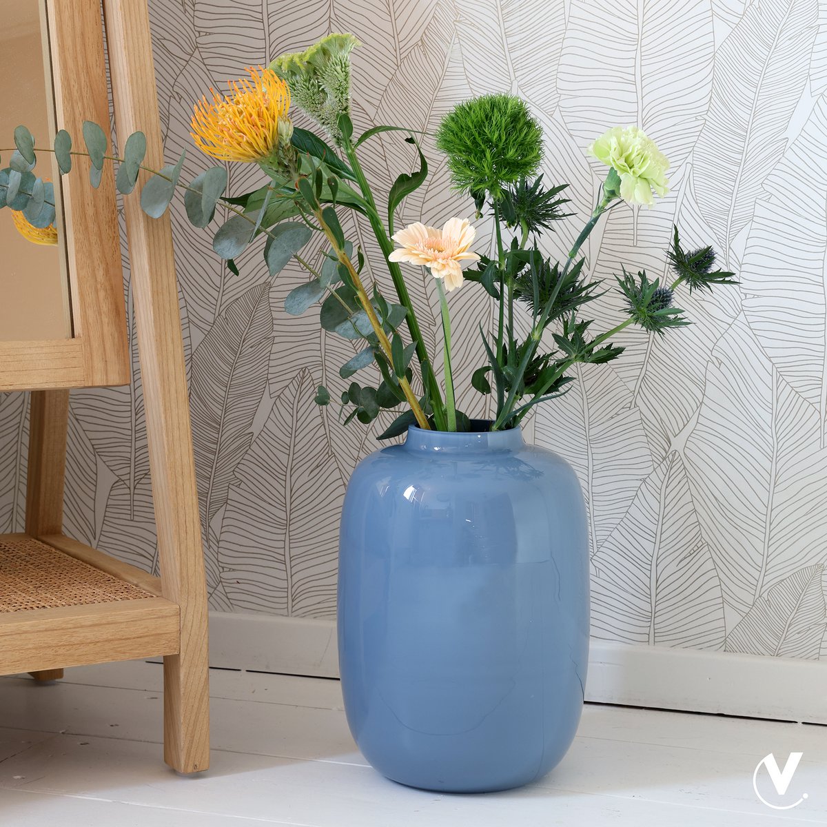 Vase the World - Vaas - Artic Light Blue -Grey