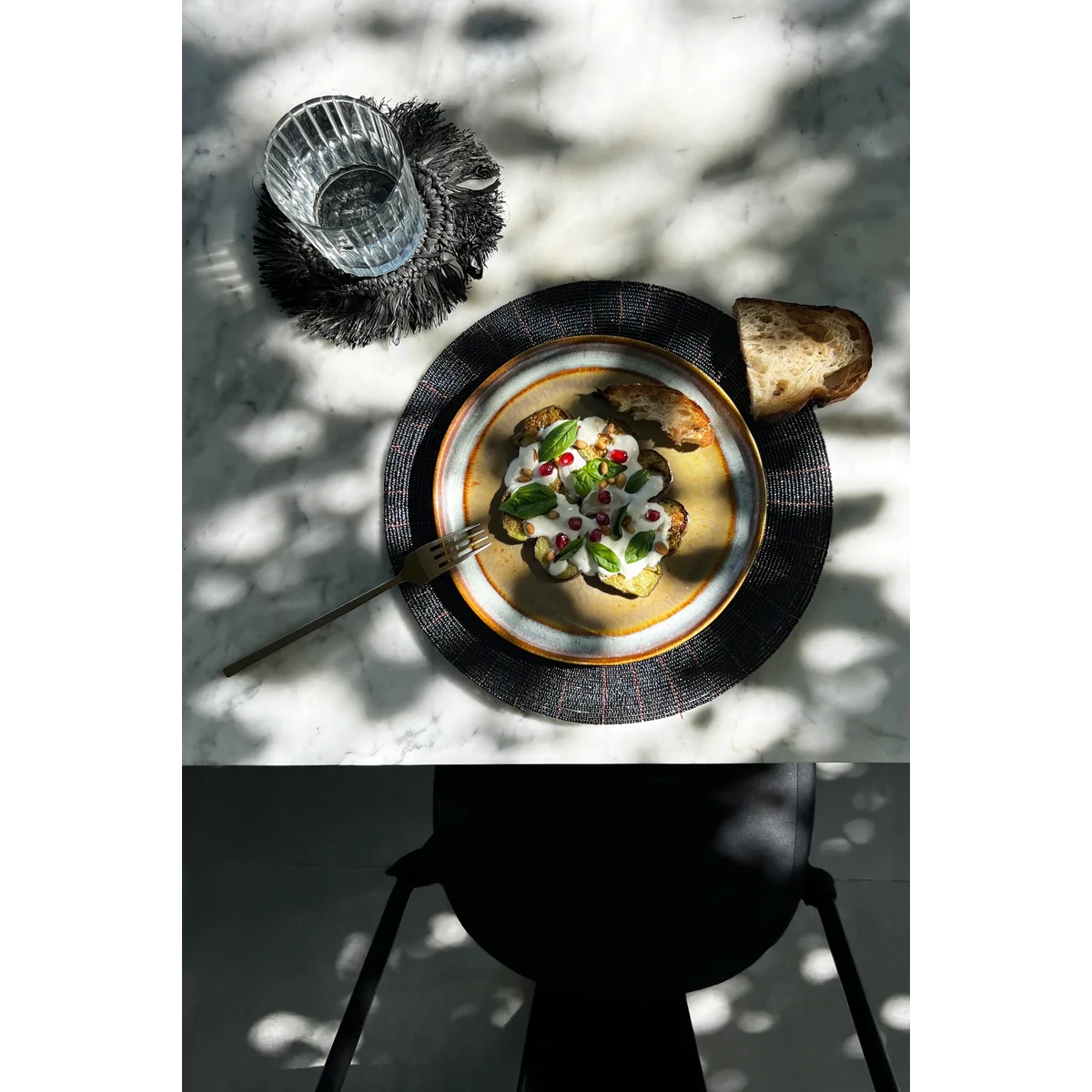 Bazar Bizar - De Beaded Placemat - Zwart