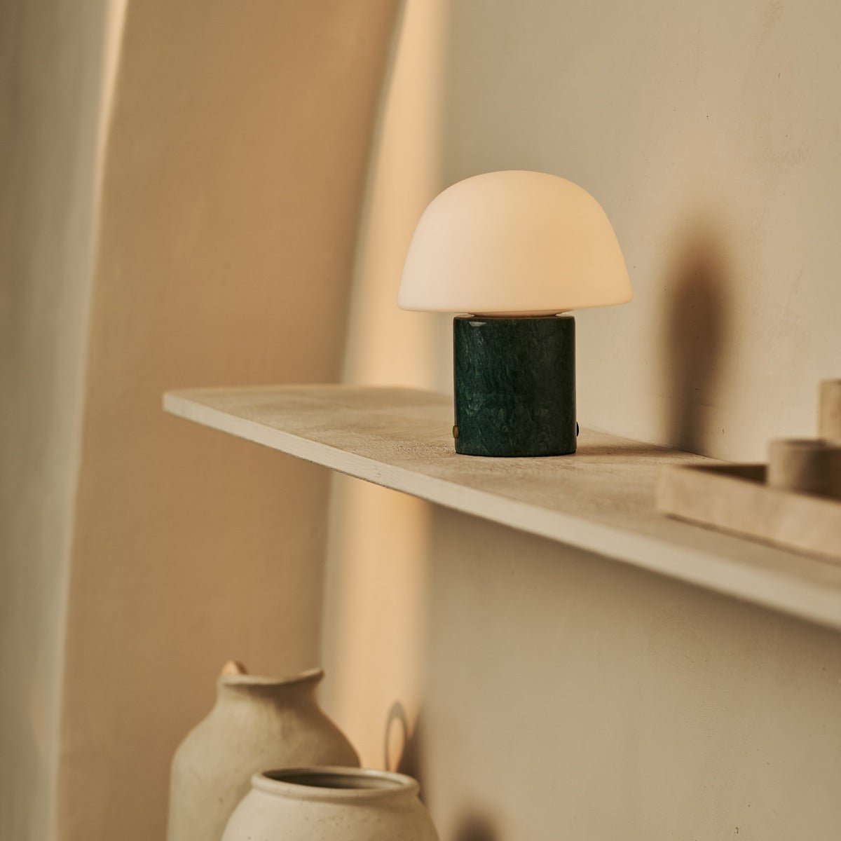 Tavellio-Amsterdam - Maes Green / Verde Alpi - Elegante marmeren oplaadbare tafellamp