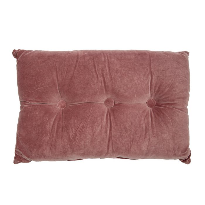 Mrs. Bloom - Fluwelen sierkussen 'Jacky' (60cm x 40cm, Rose)
