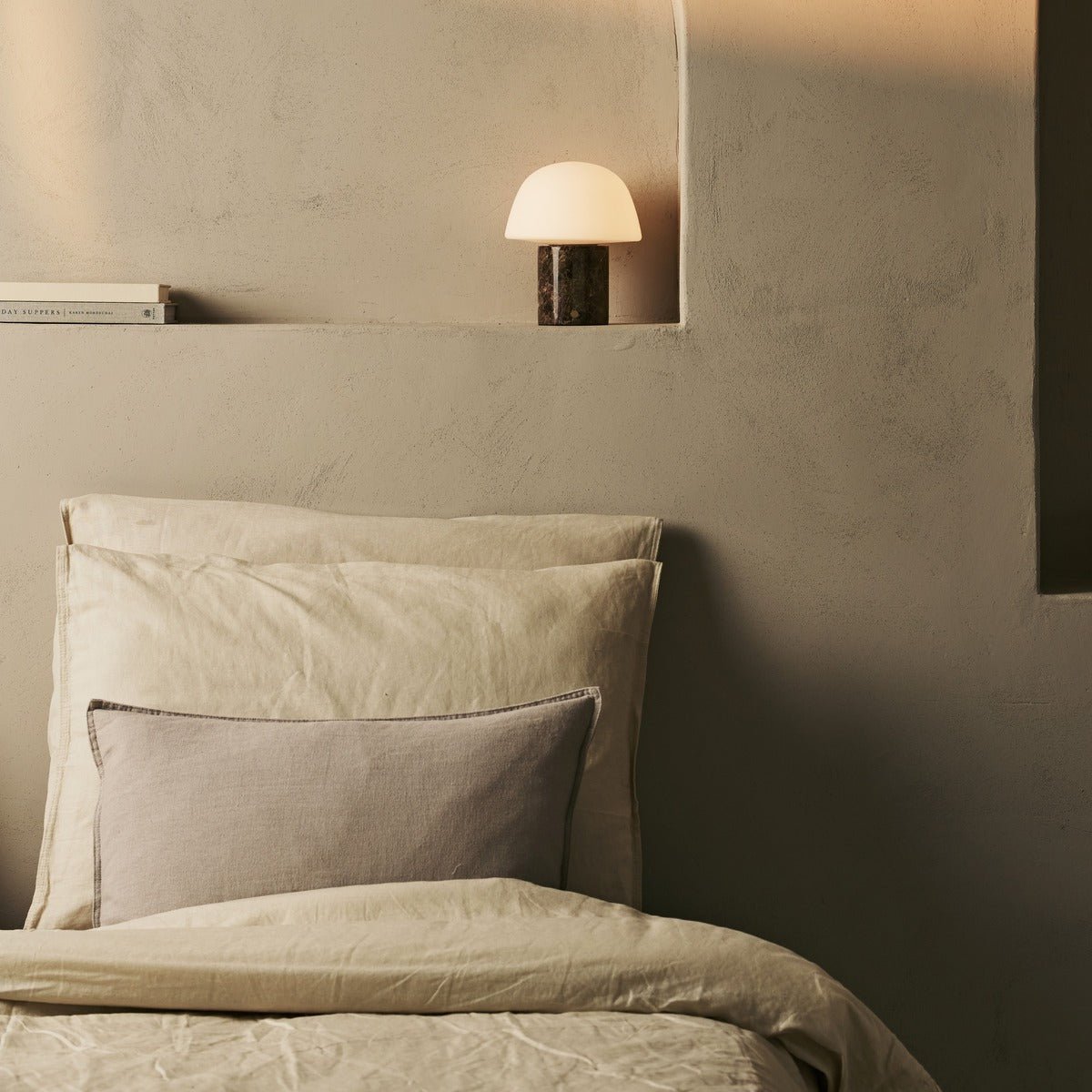 Tavellio-Amsterdam - Maes Brown / Emperador Dark - Elegante marmeren oplaadbare tafellamp