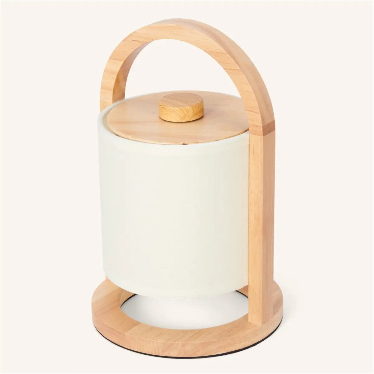 Tavellio-Amsterdam - River Light Bruine Houten Oplaadbare Lamp – Dimbaar & Snoerloos Licht