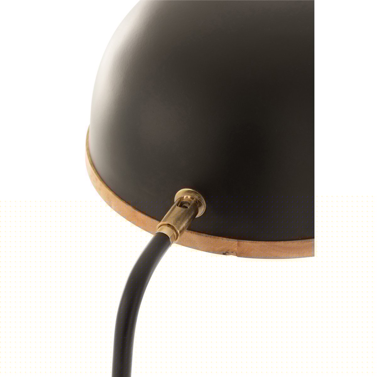 J-Line - Staande Lamp Evy - Ijzer/Hout - Zwart/Naturel