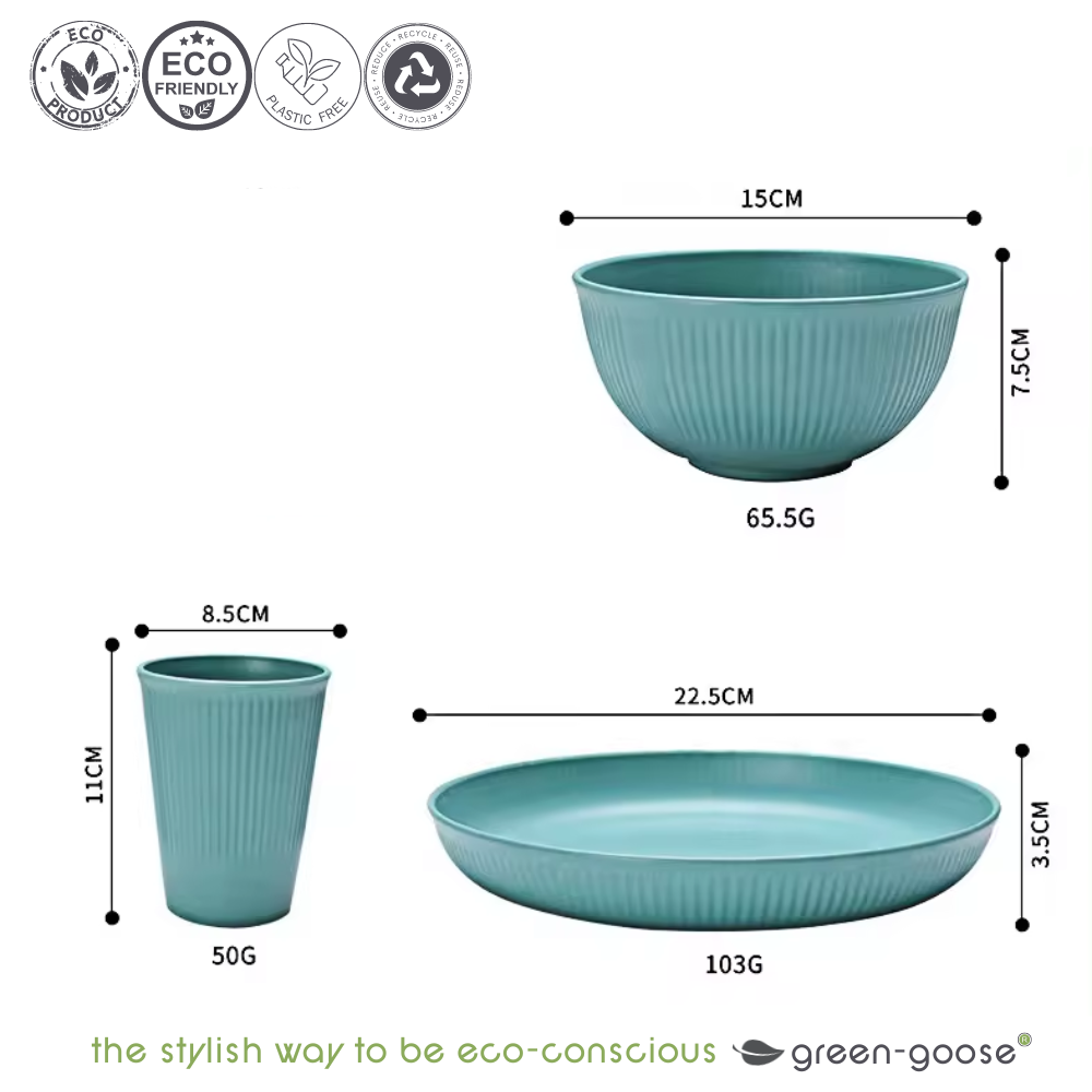 green-goose - Bioplastic Servies - 28-delig