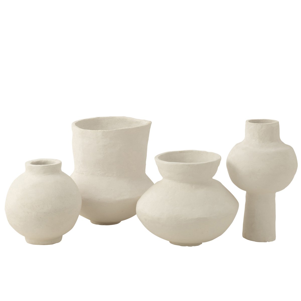 J-Line - Pot Origineel Papier-Maché Wit