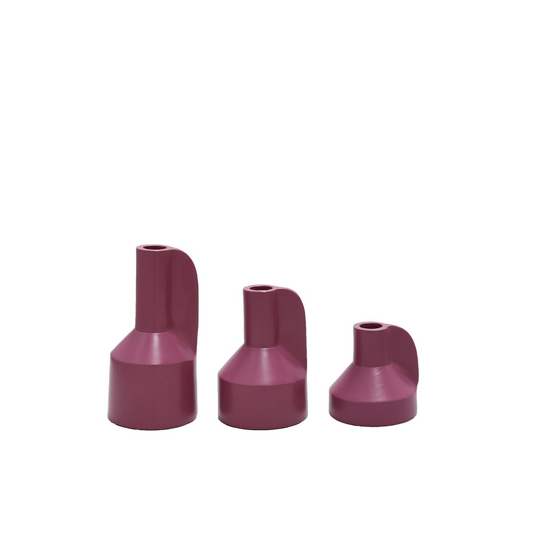 Vase the World - Kaarshouder - Alota mauve Ø9 x H17/13/9 cm - set van 3