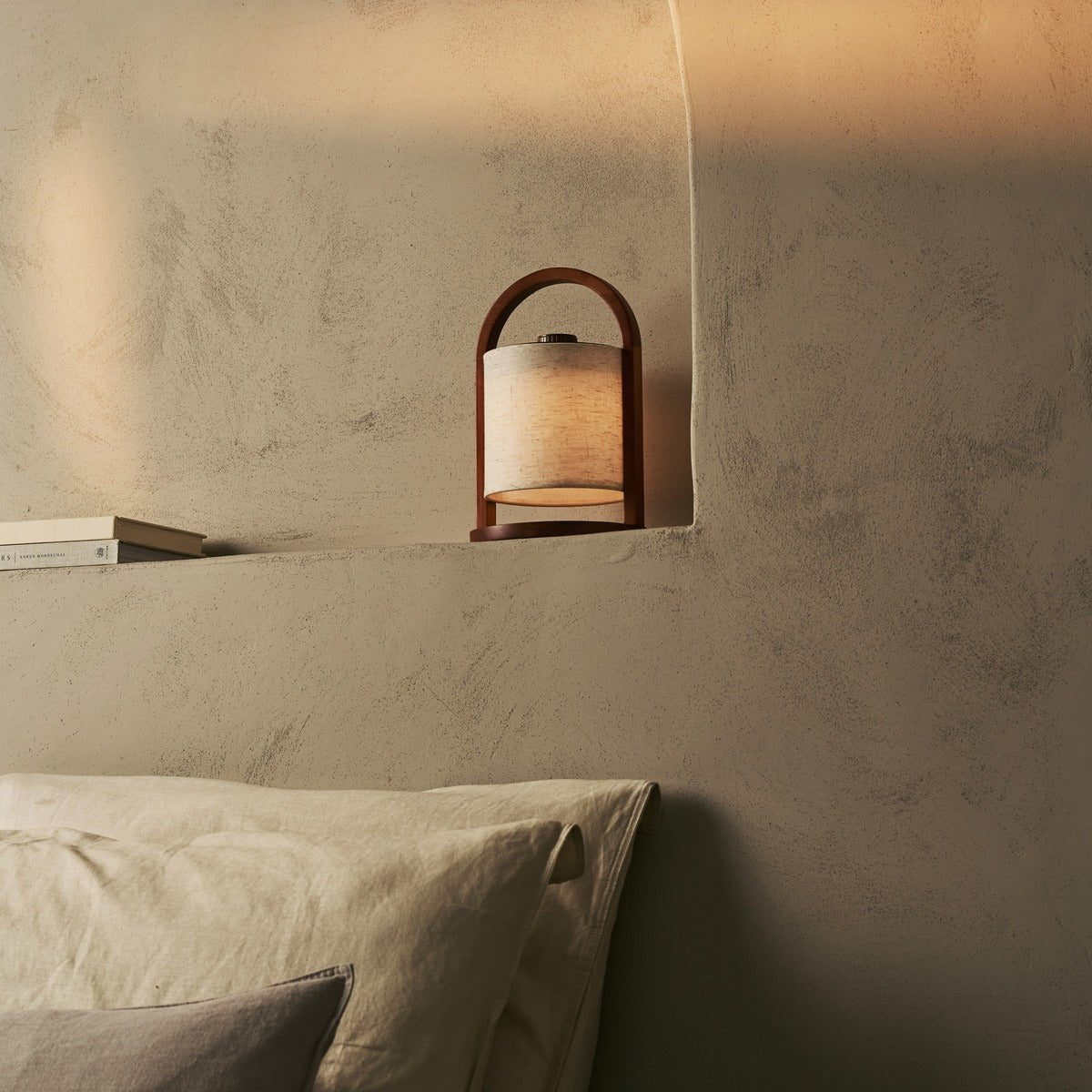 Tavellio-Amsterdam - Rivierkastanje houten oplaadbare lamp - dimbaar en draadloos licht