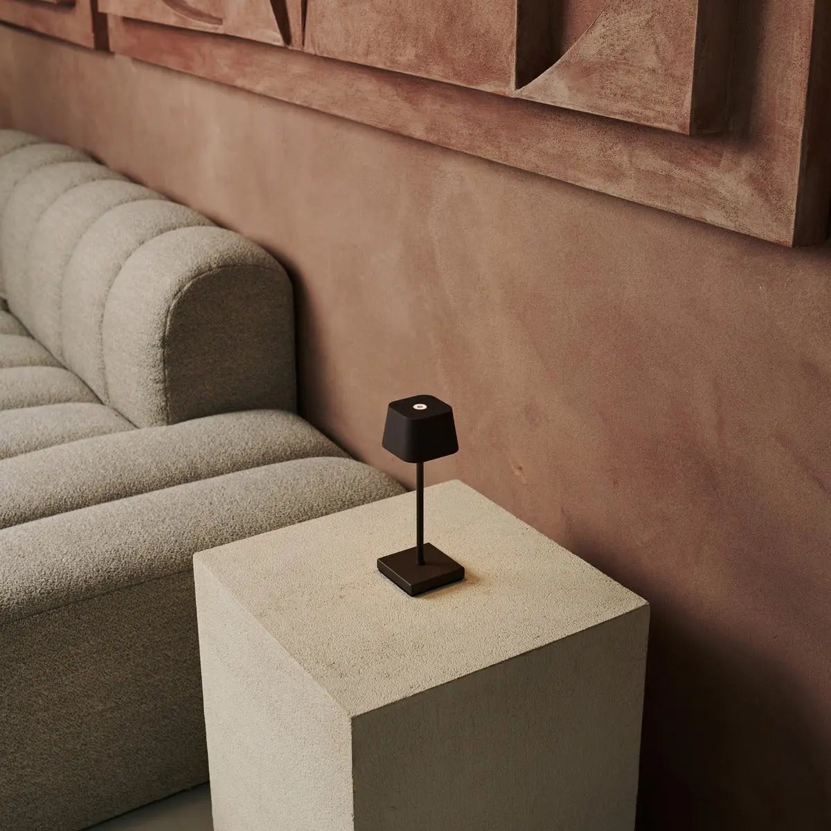 Tavellio-Amsterdam - Sarphati Mini Mocha Bruin - Draadloze tafellamp