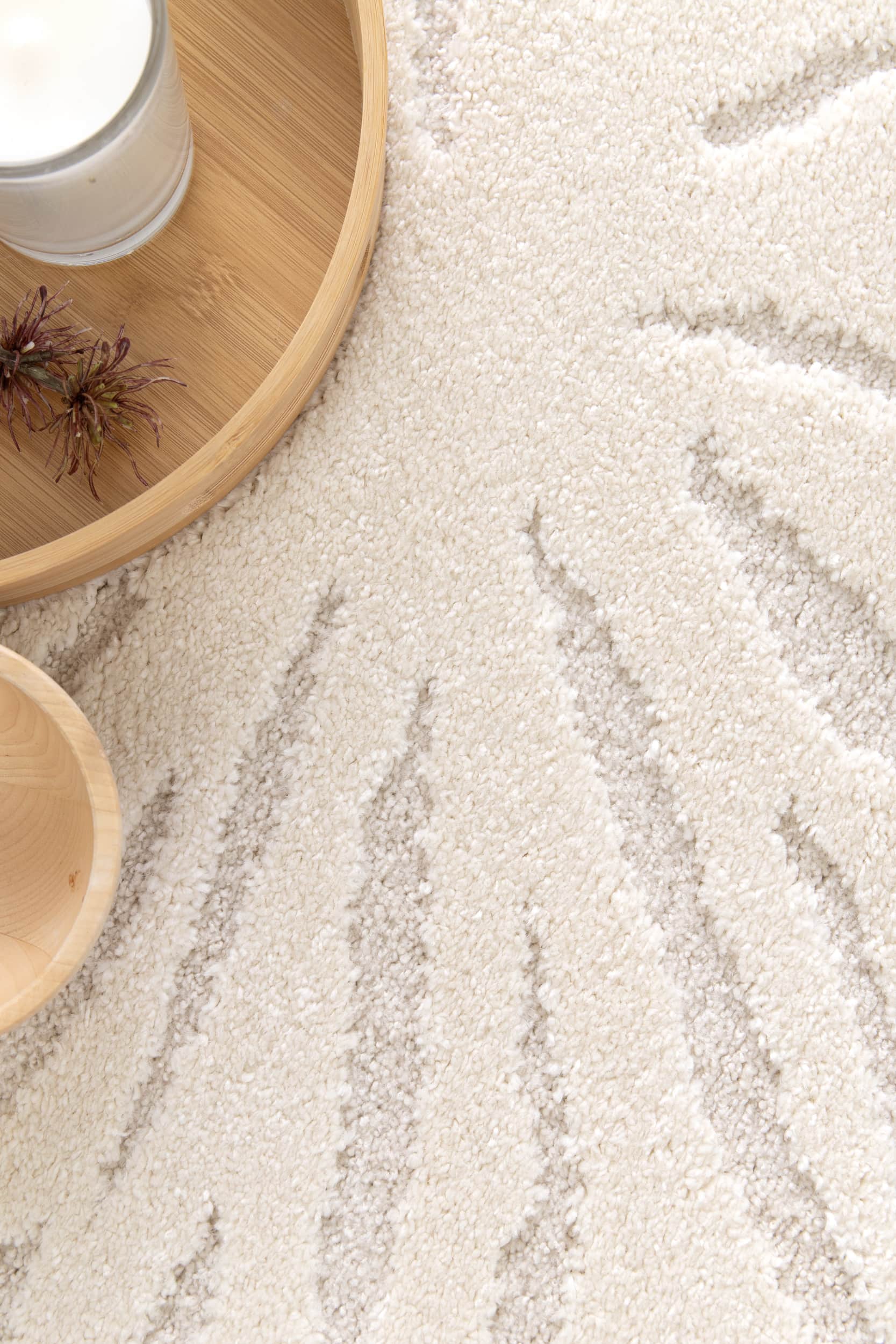 By Javy - Vloerkleed Coco Rain - kleur creme-creme