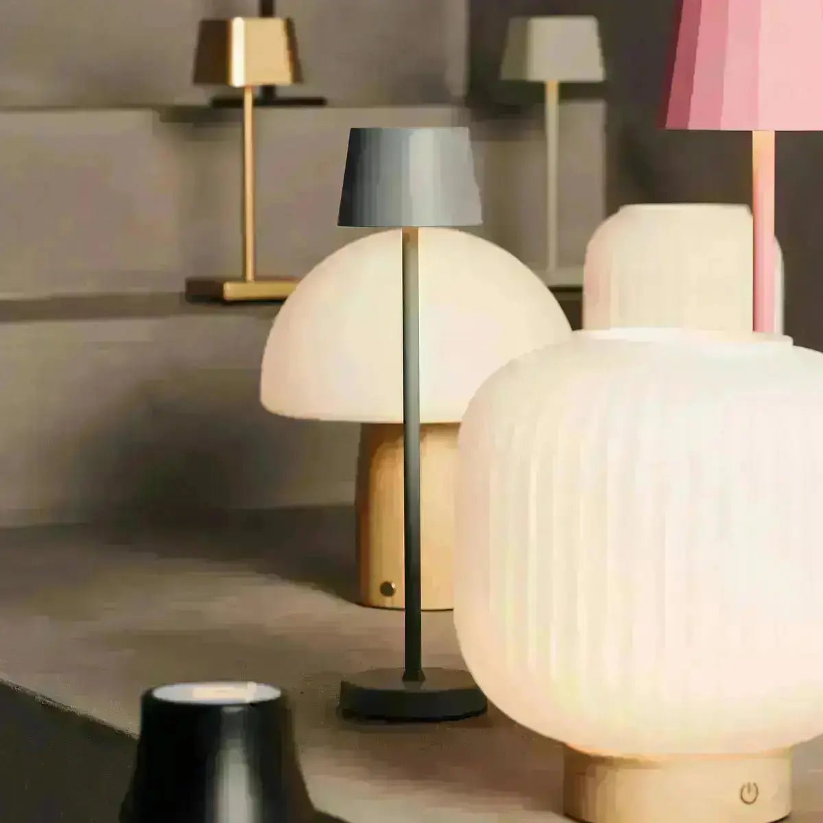 Tavellio-Amsterdam - Jasper Bronze - Draadloze lamp met batterij L metaal, dimable & 3 lichtstadia